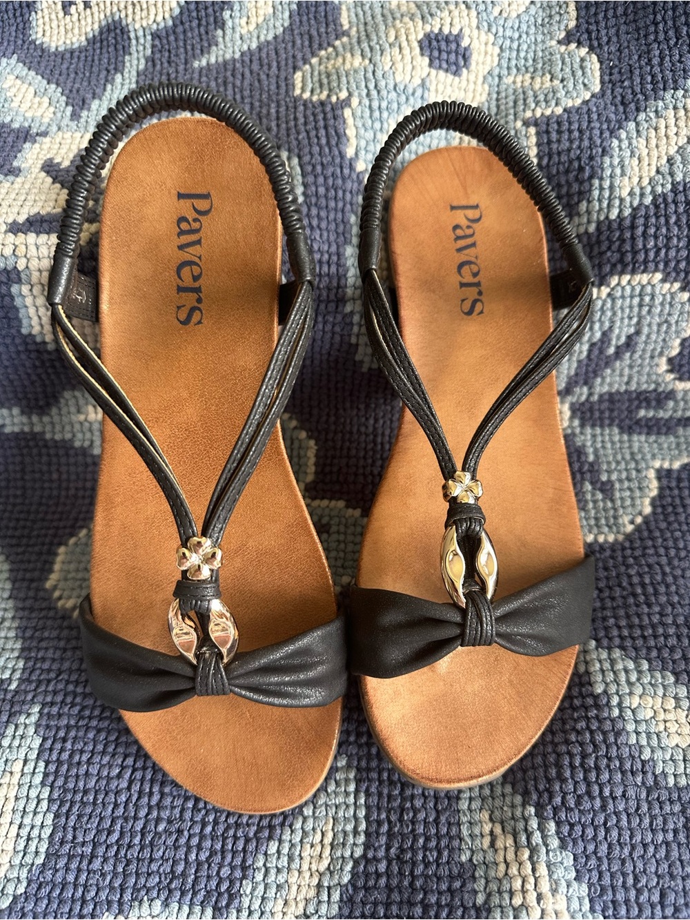 🖤 NIB Pavers Comfort Slingback Sandals Women’s US 8 EU 39 Black